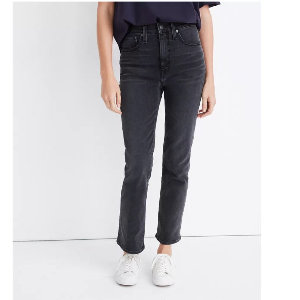 Madewell Slim Demi Boot Jeans in Harlocke Wash